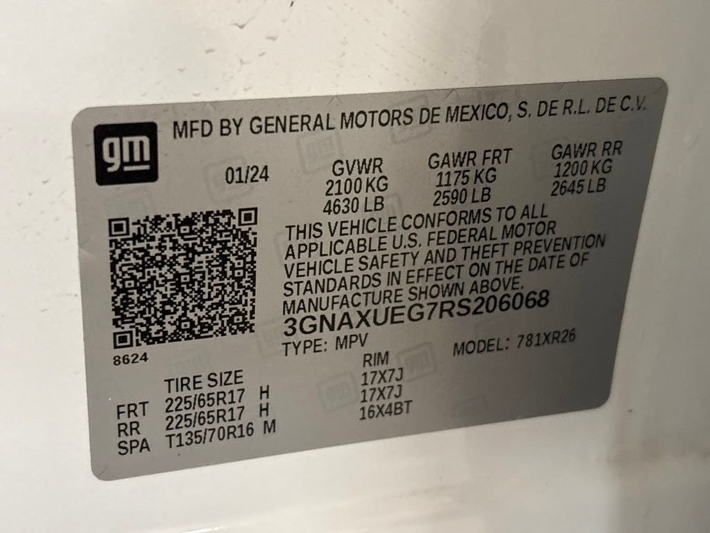 Used 2024 Chevrolet Equinox LT w/ LPO, Floor Liner Package AWD/4WD image 10