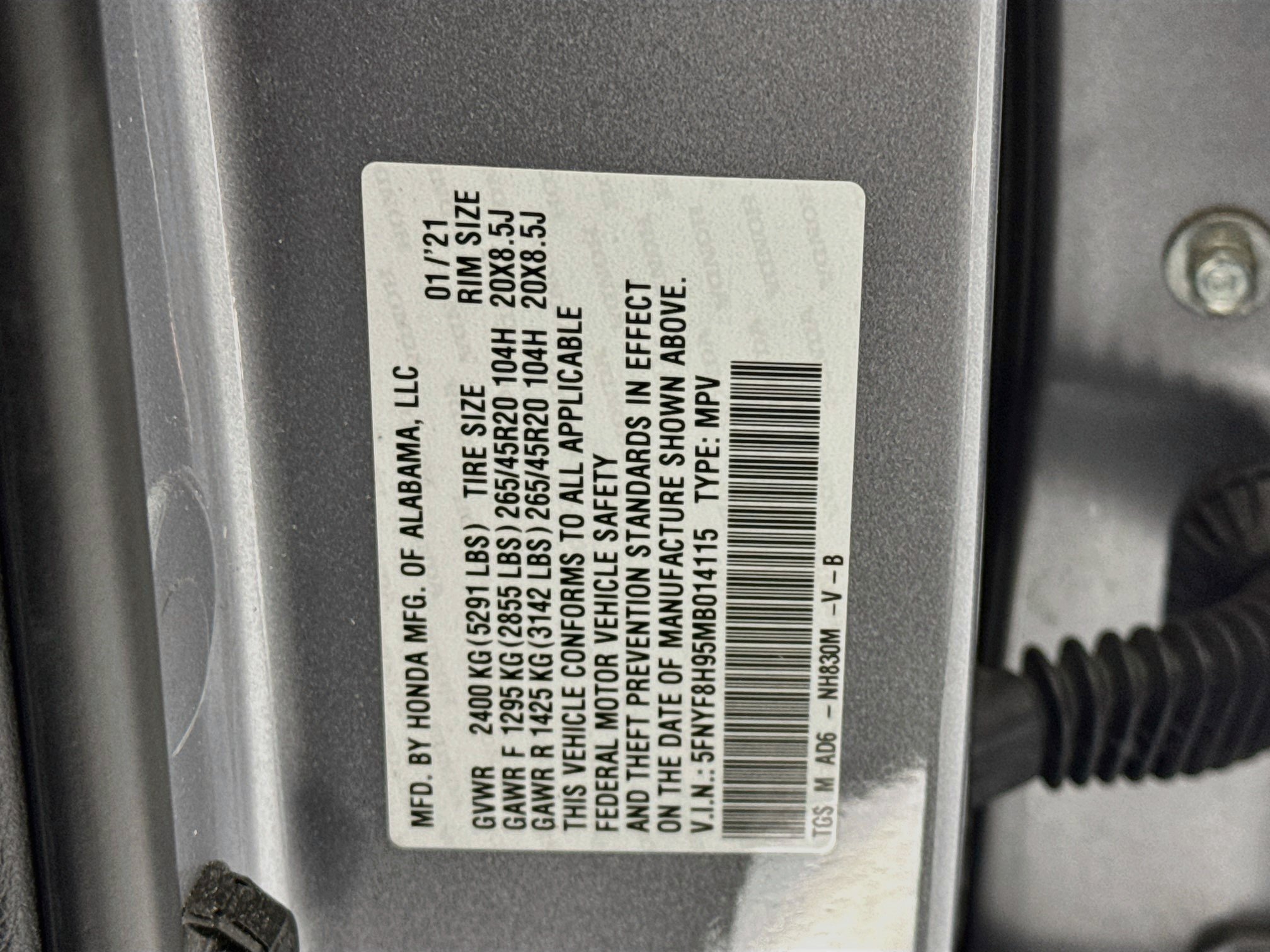 Certified 2021 Honda Passport Touring image 33
