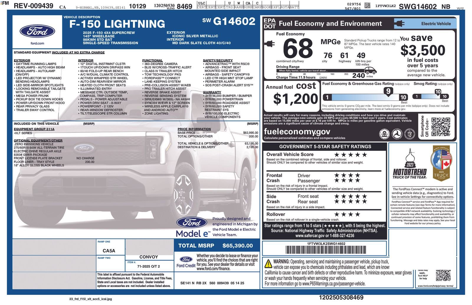 Used 2025 Ford F150 Lightning XLT AWD/4WD image 10