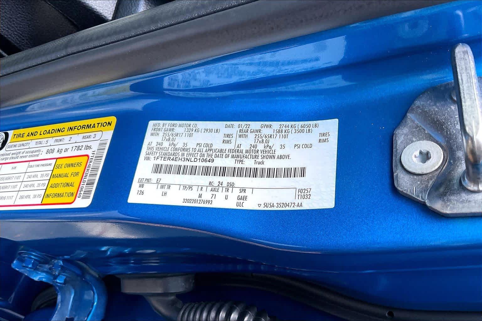 Used 2022 Ford Ranger XLT w/ Equipment Group 302A High RWD image 30