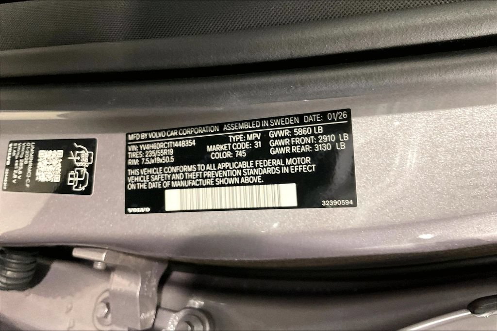 New 2026 Volvo XC60 T8 Plus w/ Climate Package AWD/4WD image 9