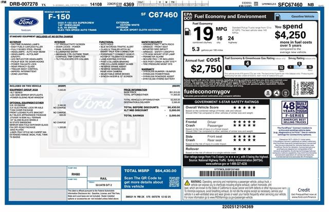 Certified 2025 Ford F150 XLT w/ Equipment Group 302A MID AWD/4WD image 27