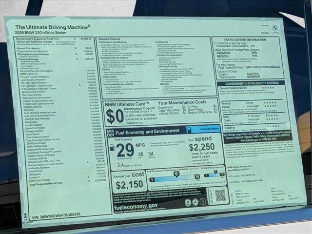 New 2026 BMW 330i xDrive Sedan w/ Premium Package image 18