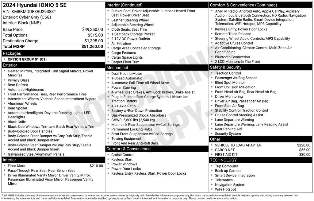 Certified 2024 Hyundai Ioniq 5 SE AWD/4WD image 5