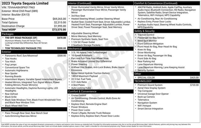 Used 2023 Toyota Sequoia Limited w/ TRD Off-Road Package AWD/4WD image 35
