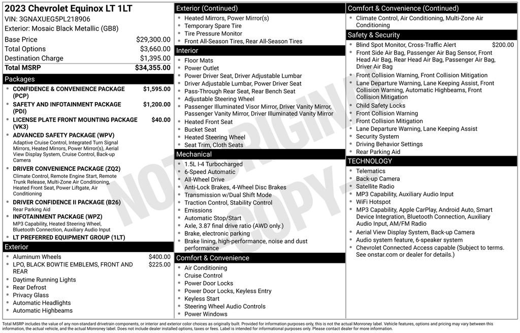 Used 2023 Chevrolet Equinox LT AWD/4WD image 6