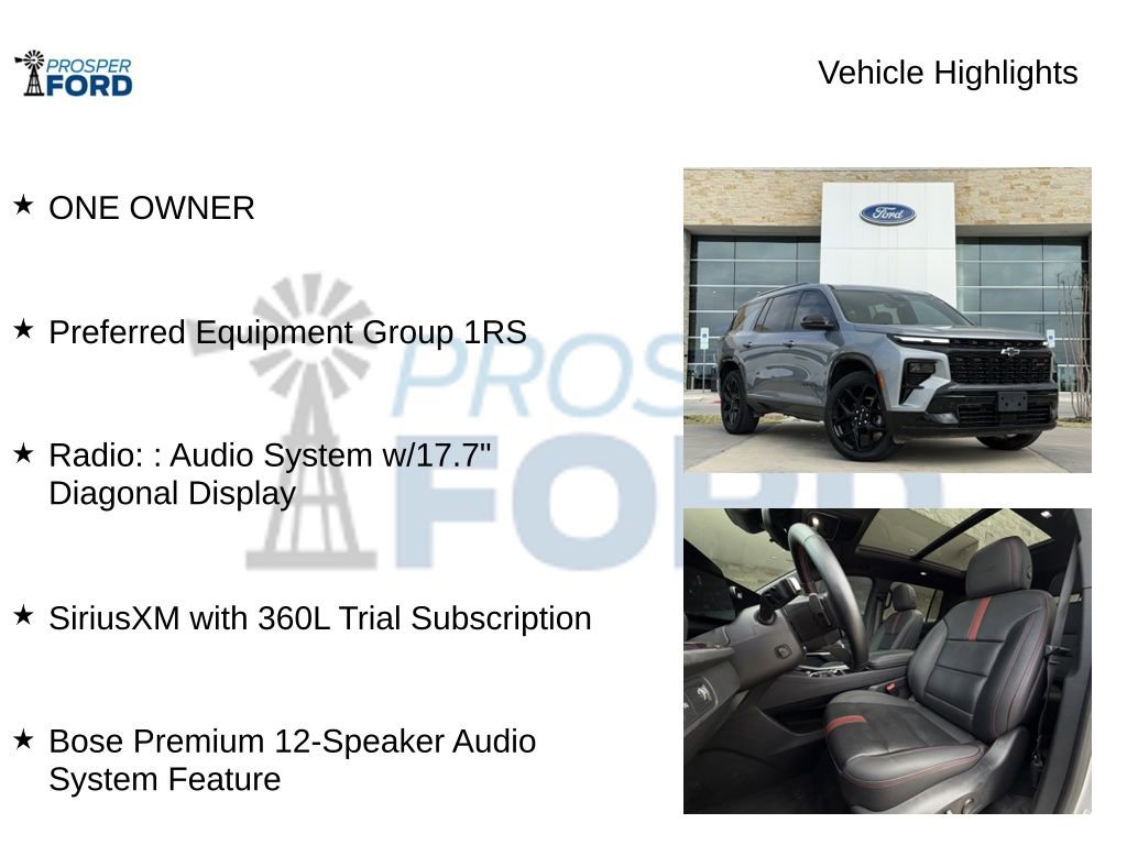Used 2025 Chevrolet Traverse RS w/ LPO, Floor Liner Package image 5