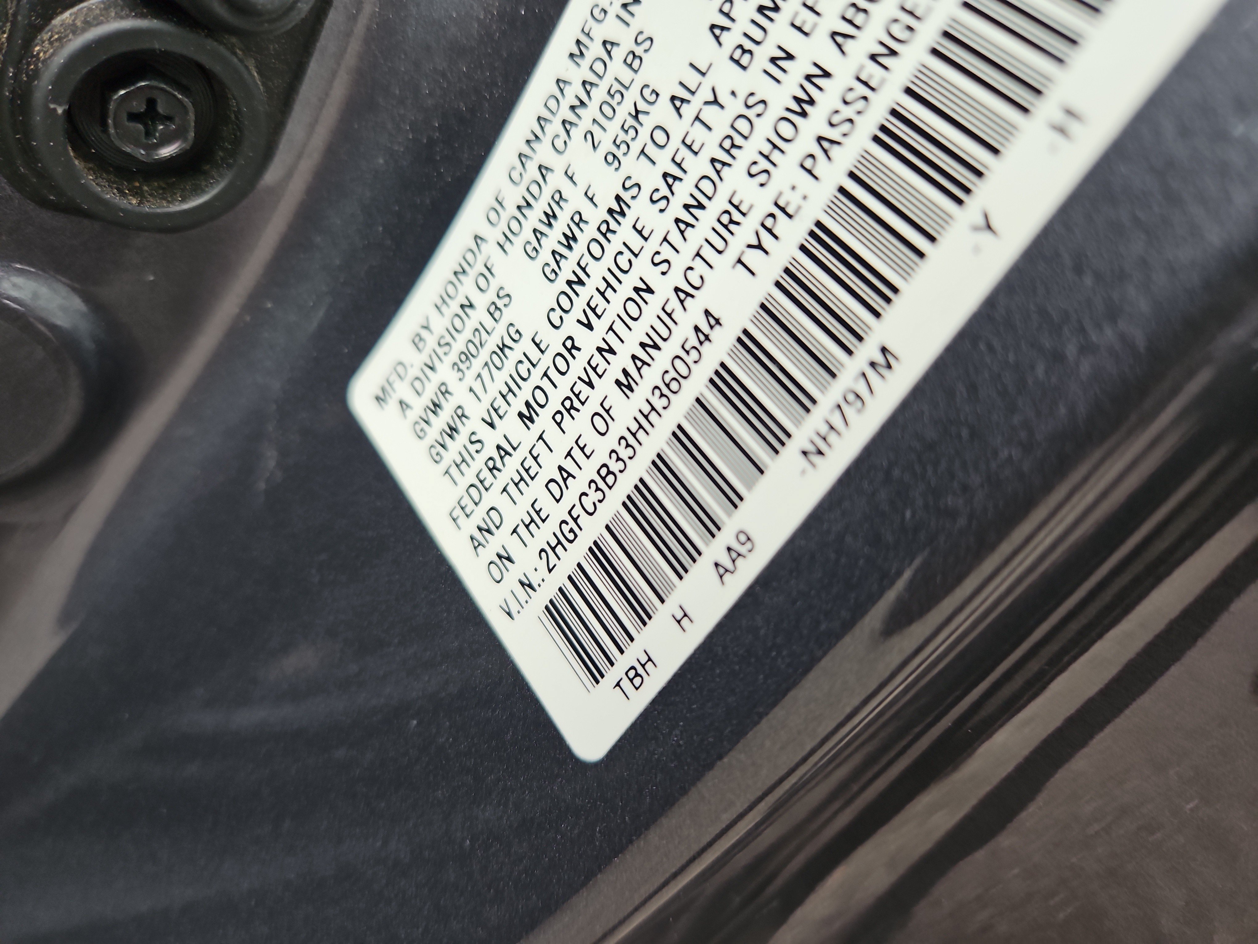 Certified 2017 Honda Civic EX-T image 7