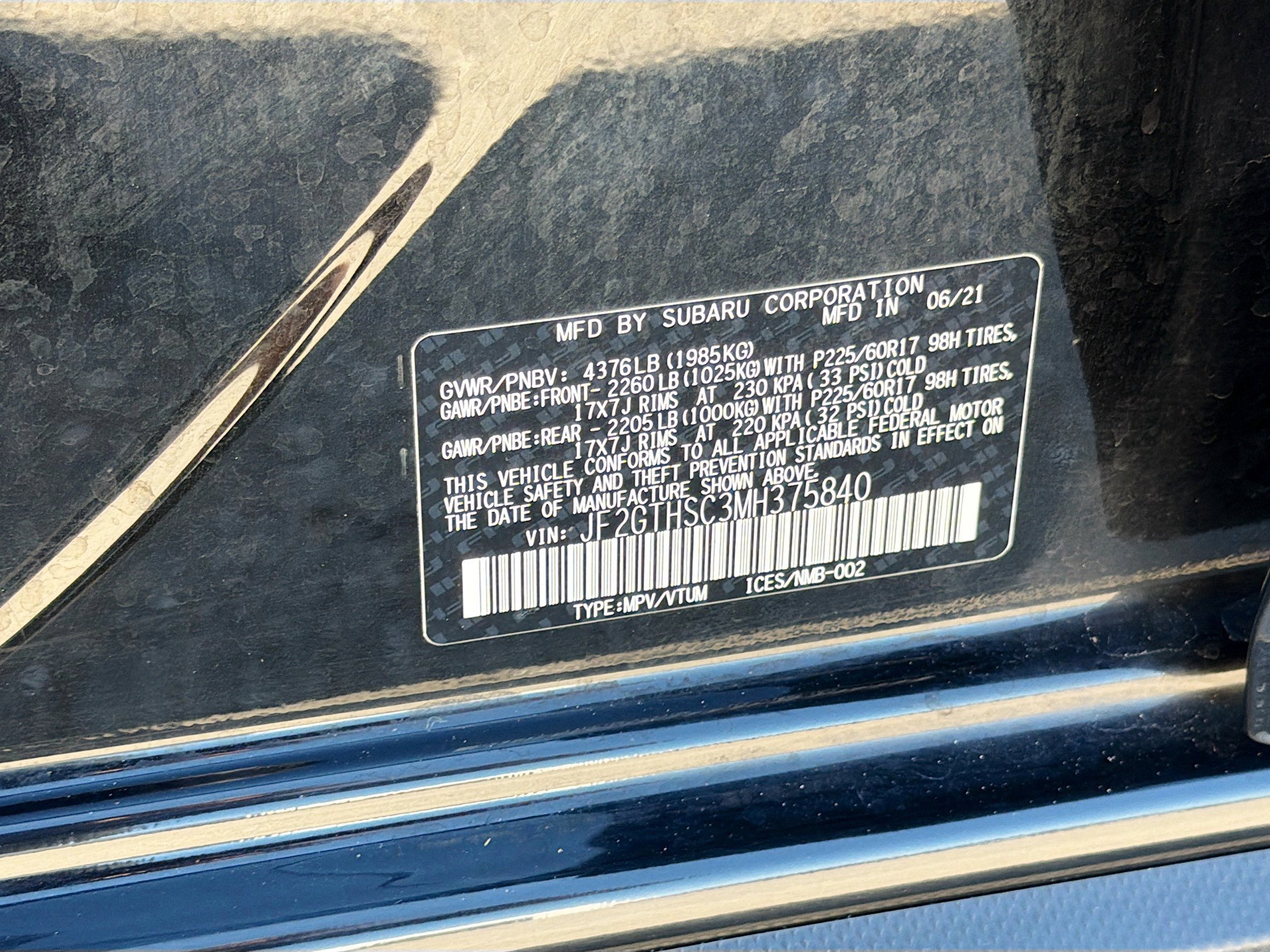 Used 2021 Subaru Crosstrek 2.5i Sport w/ Moonroof Package image 41