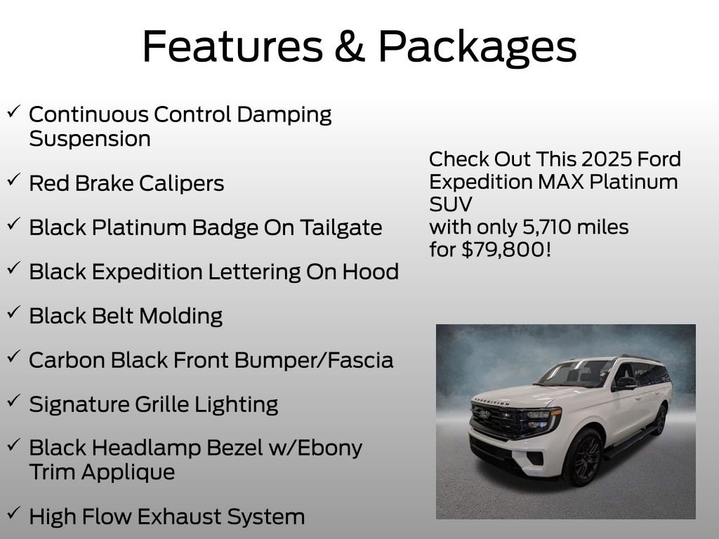 Certified 2025 Ford Expedition Max Platinum w/ Stealth Performance Package AWD/4WD image 8