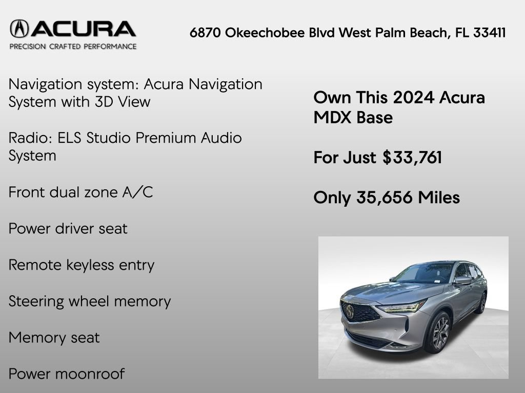 Certified 2024 Acura MDX w/ Technology Package FWD image 7