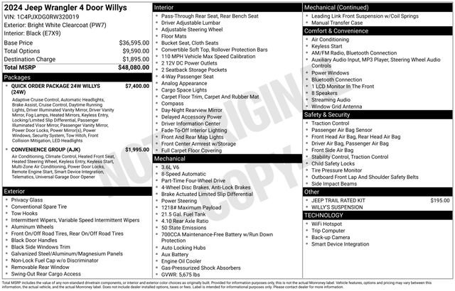 Used 2024 Jeep Wrangler Willys image 24
