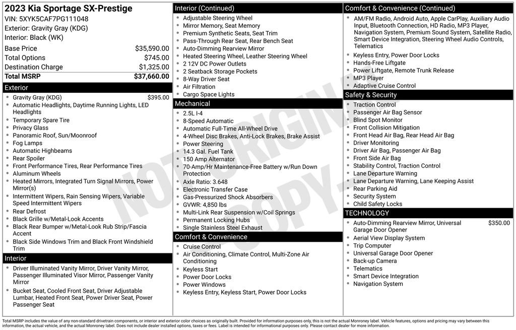 Certified 2023 Kia Sportage SX image 6