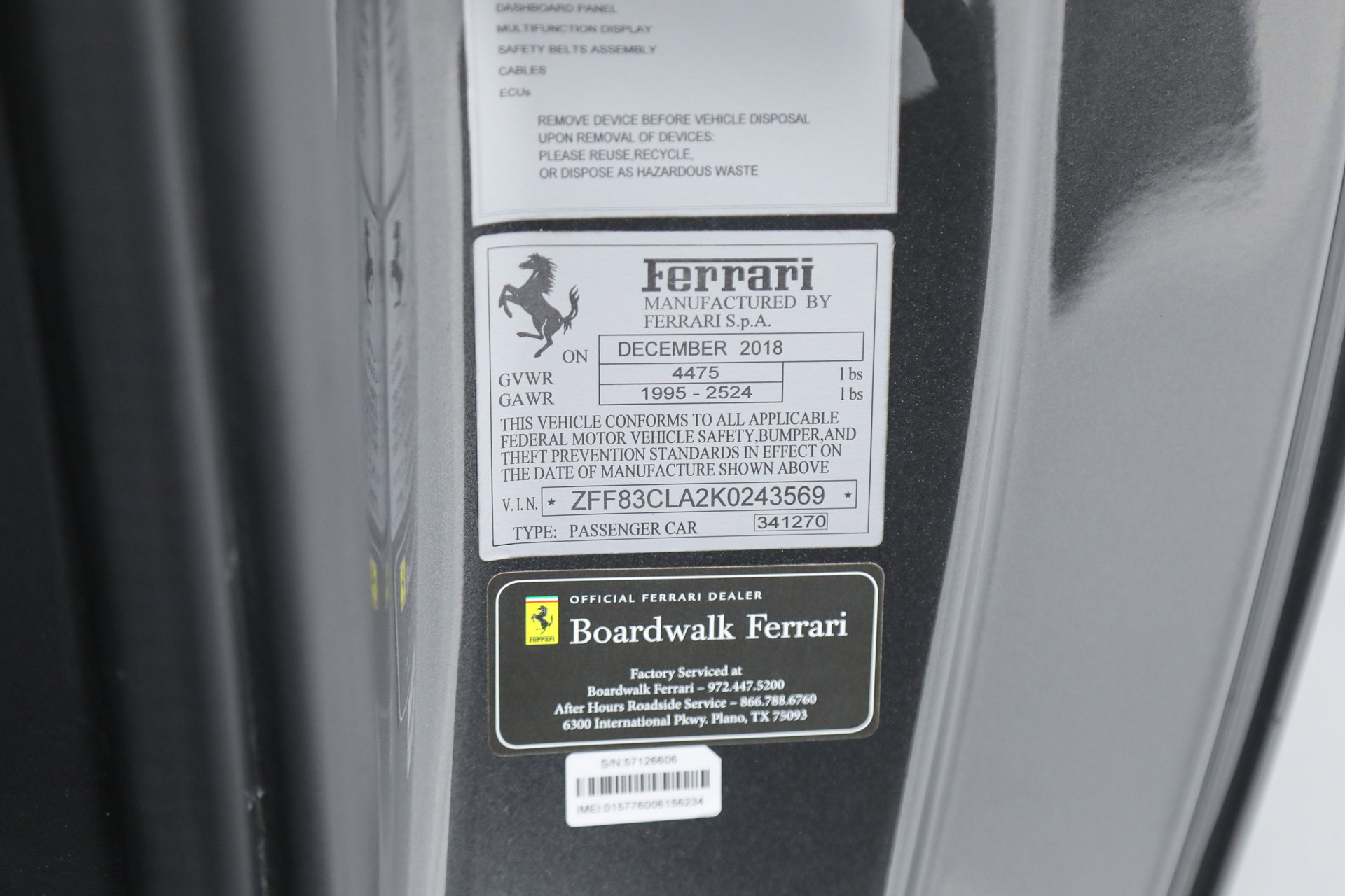 Certified 2019 Ferrari 812 Superfast image 52