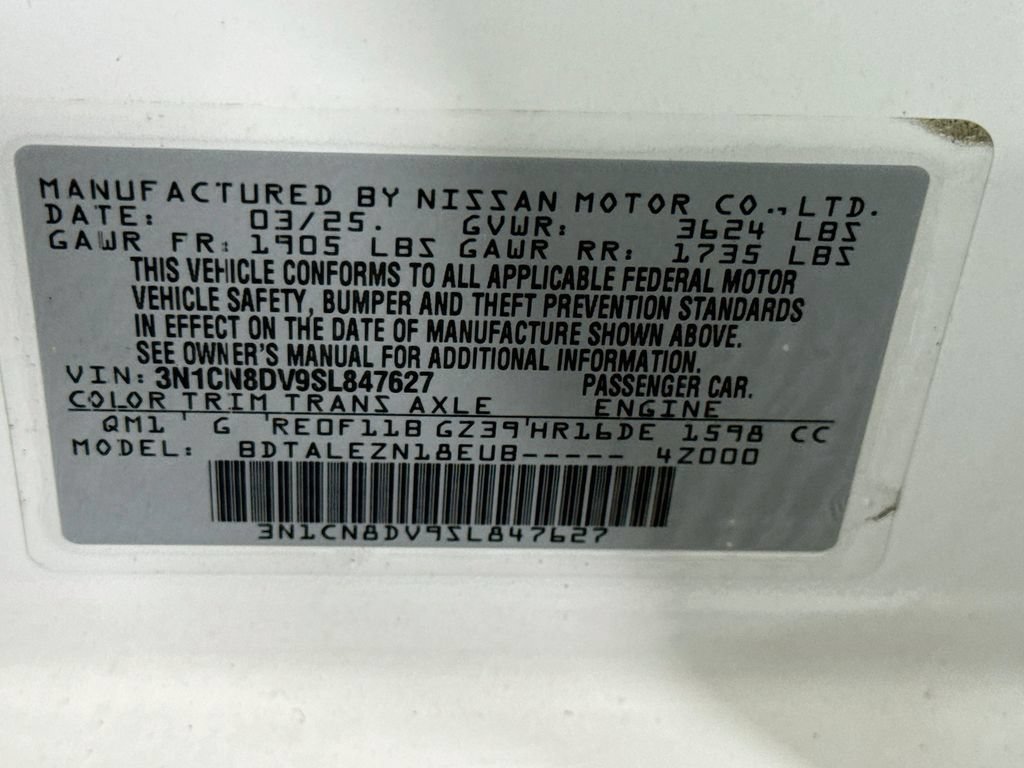 Certified 2025 Nissan Versa S w/ Trunk Package FWD image 34