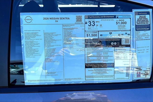 New 2026 Nissan Sentra SV w/ SV Convenience Package FWD image 12