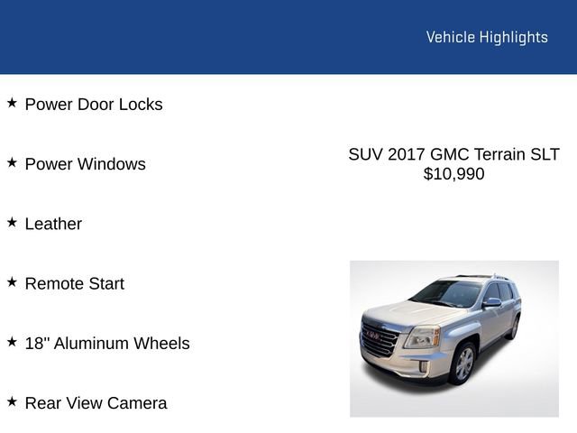 Used 2017 GMC Terrain SLT w/ Driver Alert Package I FWD image 2