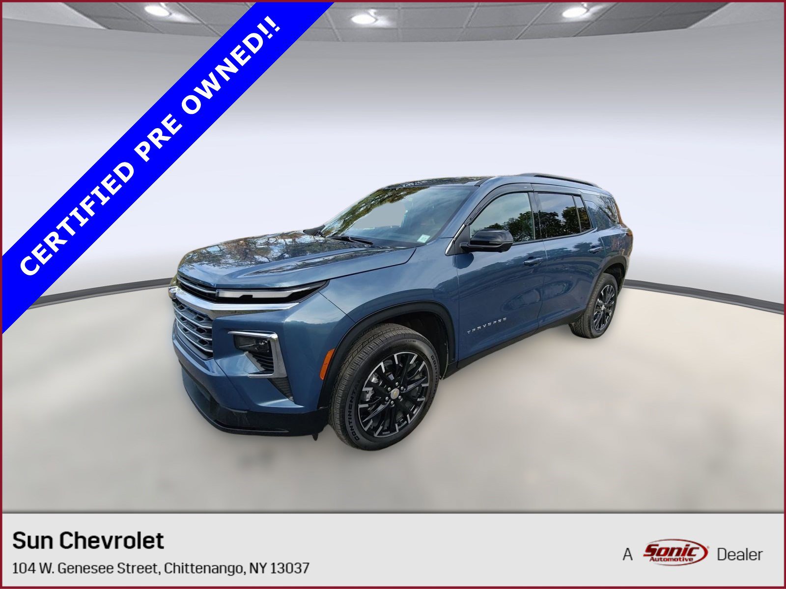 Certified 2025 Chevrolet Traverse LT w/ Sun and Wheel Package