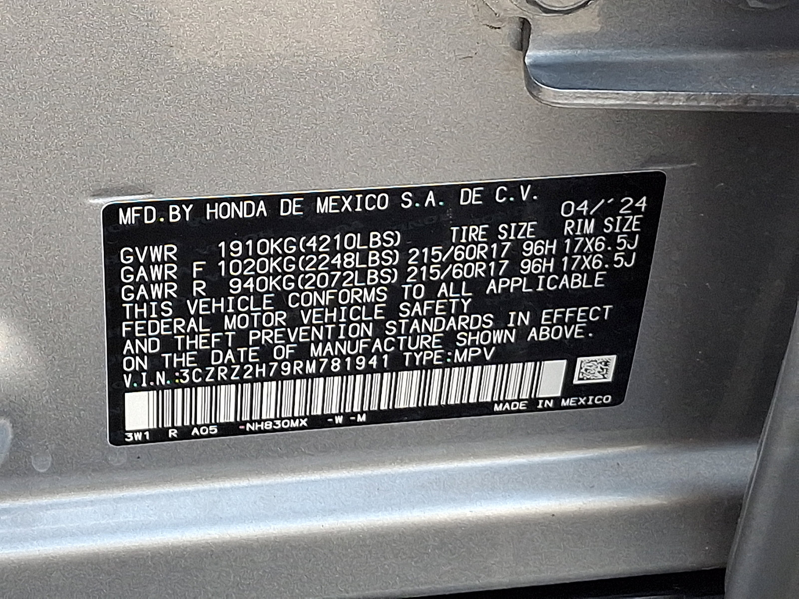 Used 2024 Honda HR-V EX-L image 26