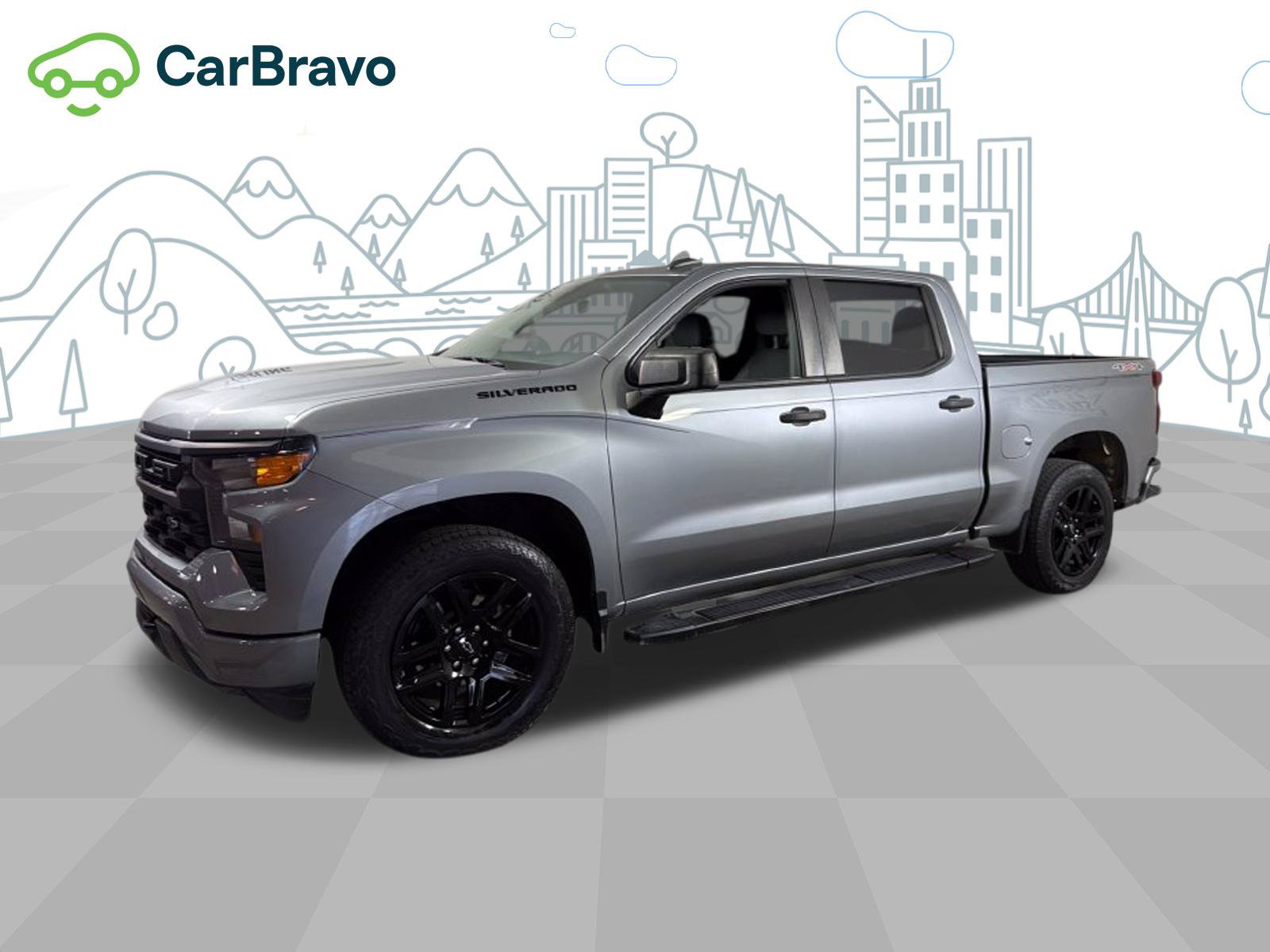 Certified 2023 Chevrolet Silverado 1500 Custom w/ LPO, Dark Essentials Package AWD/4WD image 1