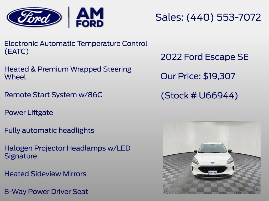 Certified 2022 Ford Escape SE w/ Convenience Package image 20
