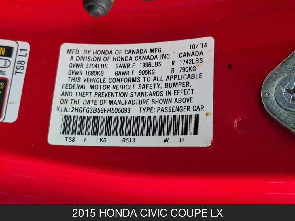 Used 2015 Honda Civic LX image 24