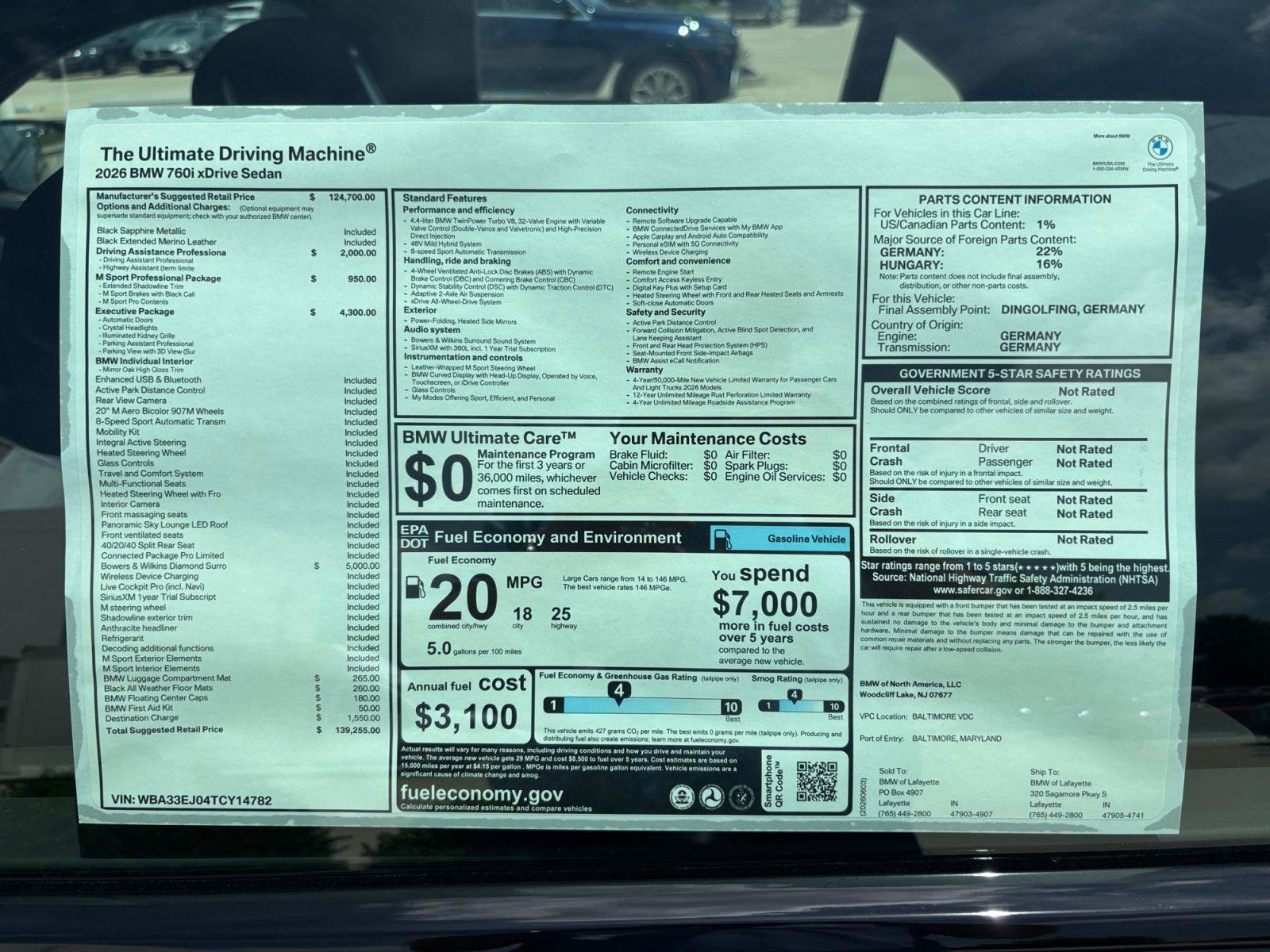 New 2026 BMW 760i xDrive w/ Executive Package AWD/4WD image 30