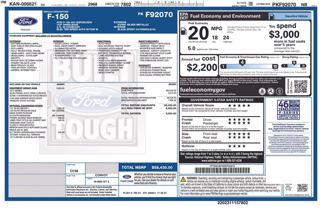 Certified 2023 Ford F150 XLT w/ Equipment Group 302A High AWD/4WD image 12