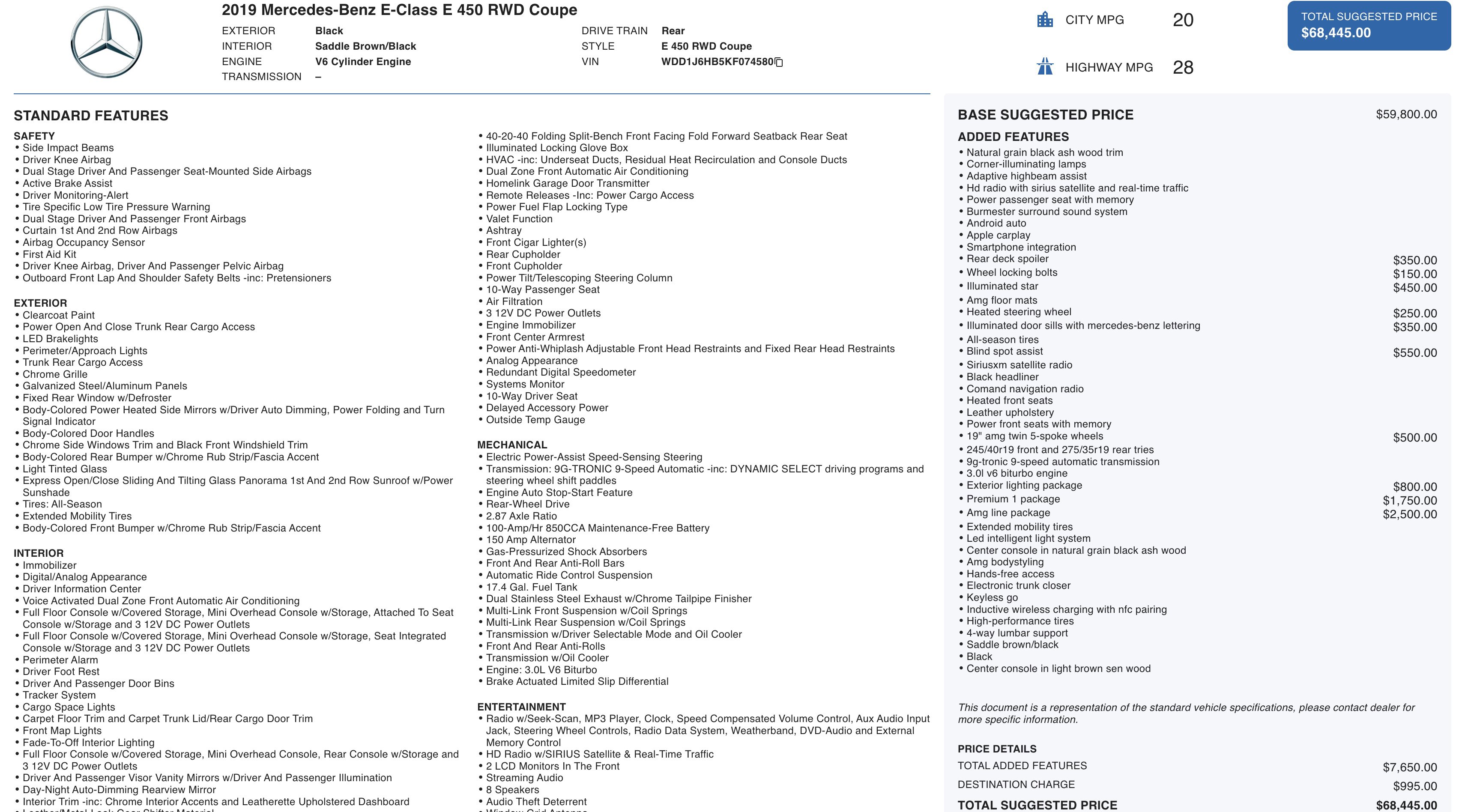 Used 2019 Mercedes-Benz E 450 Coupe image 4