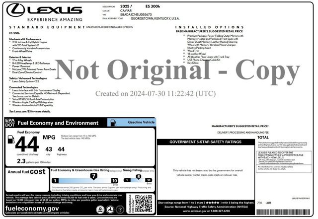 Used 2025 Lexus ES 300h w/ Premium Package FWD video 2
