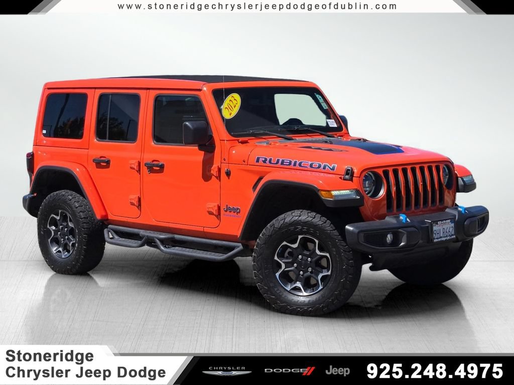 Used 2023 Jeep Wrangler Unlimited Rubicon 4xe w/ Cold Weather Group AWD/4WD image 1