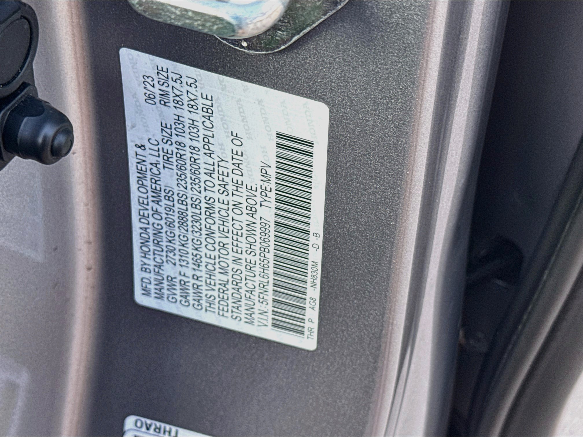 Certified 2023 Honda Odyssey EX-L image 35