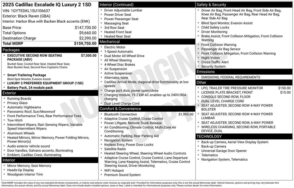 New 2025 Cadillac Escalade IQ Luxury 2 image 4