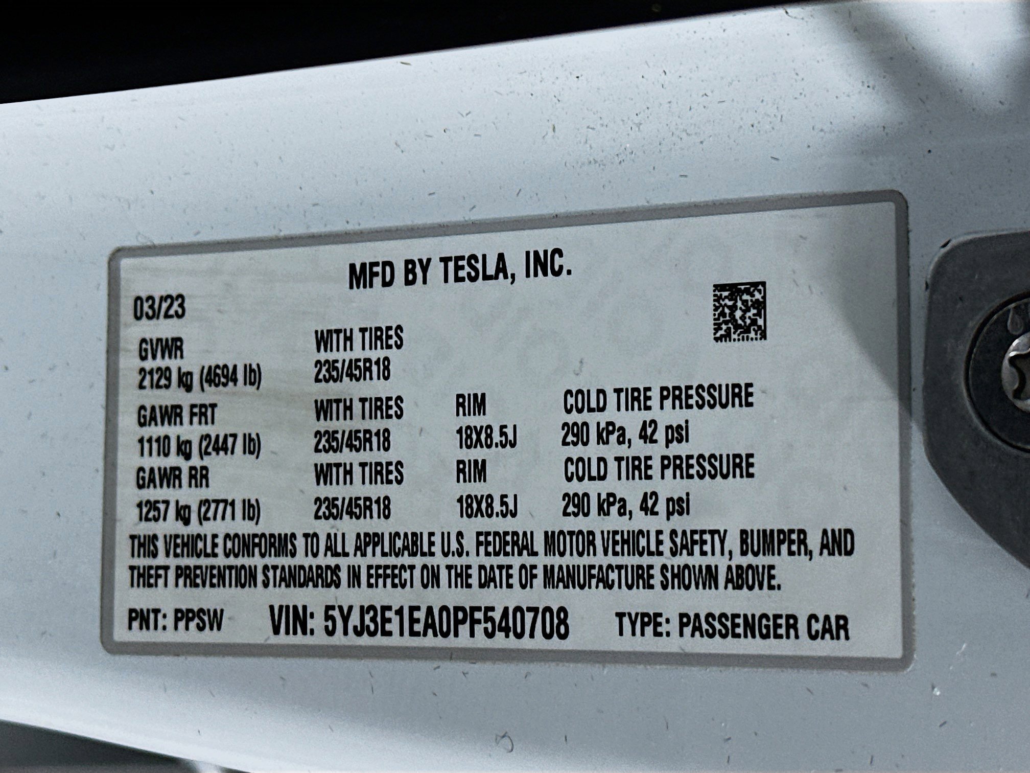 Used 2023 Tesla Model 3 Standard Range RWD image 12
