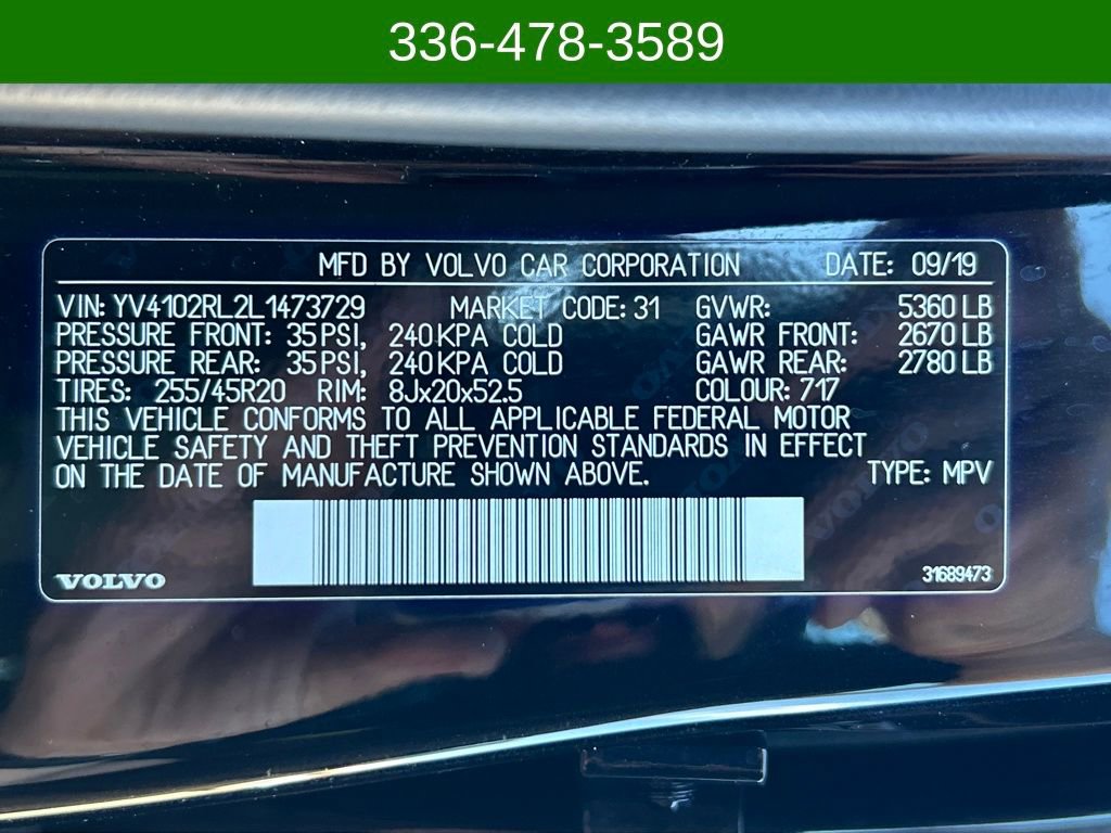 Used 2020 Volvo XC60 T5 Inscription image 29