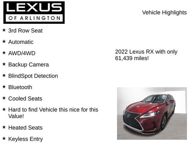 Used 2022 Lexus RX 350L Premium w/ Premium Package AWD/4WD image 8