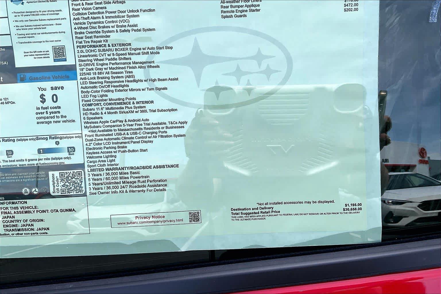 New 2026 Subaru Impreza 2.0i Sport AWD/4WD image 18