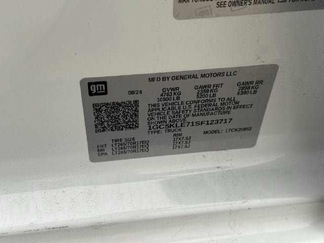 Used 2025 Chevrolet Silverado 2500 W/T w/ WT/CX Safety Package AWD/4WD image 34