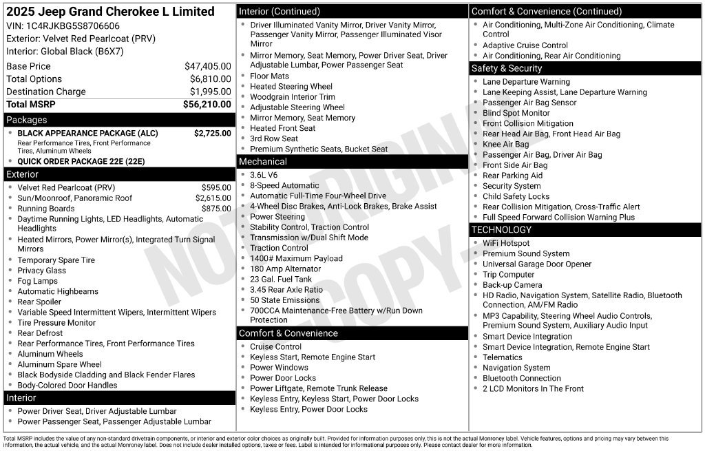 Used 2025 Jeep Grand Cherokee L Limited AWD/4WD image 11
