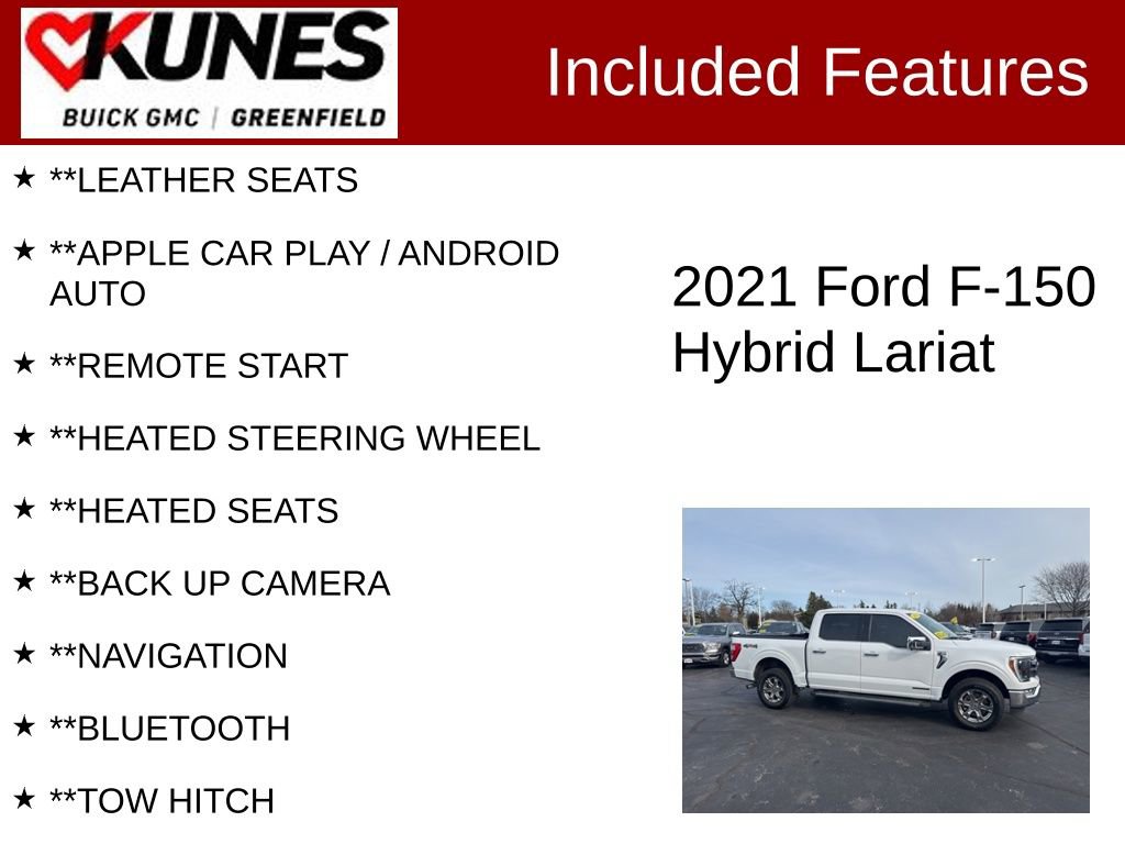 Used 2021 Ford F150 Lariat w/ Equipment Group 502A High image 2