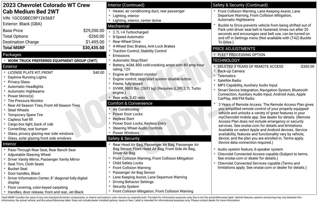 Used 2023 Chevrolet Colorado W/T RWD image 17