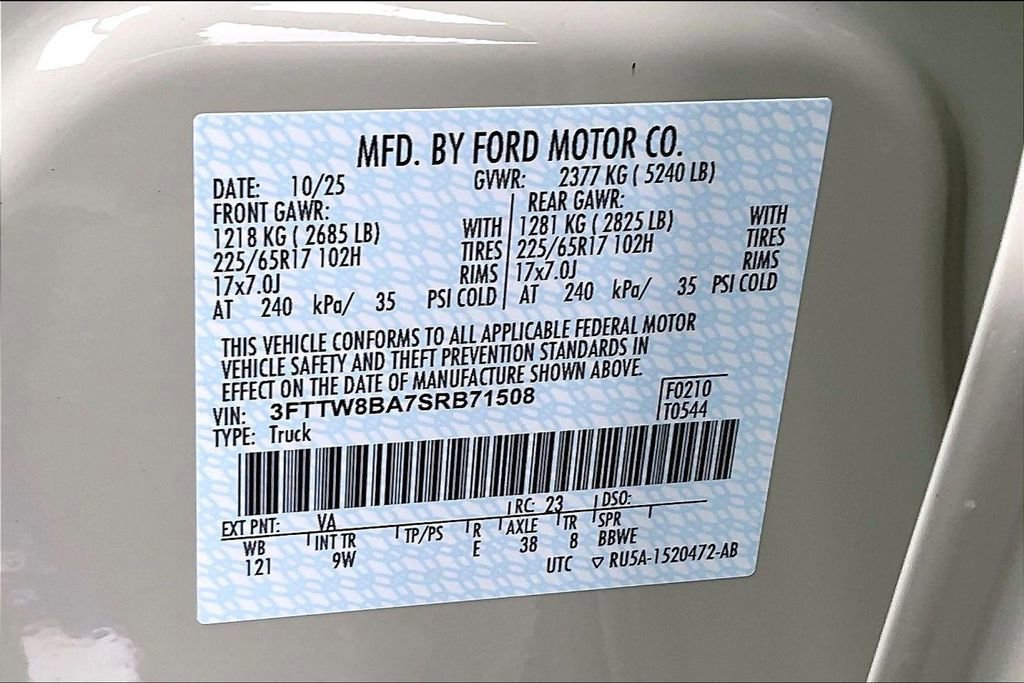 New 2025 Ford Maverick XL w/ Equipment Group 102A image 13