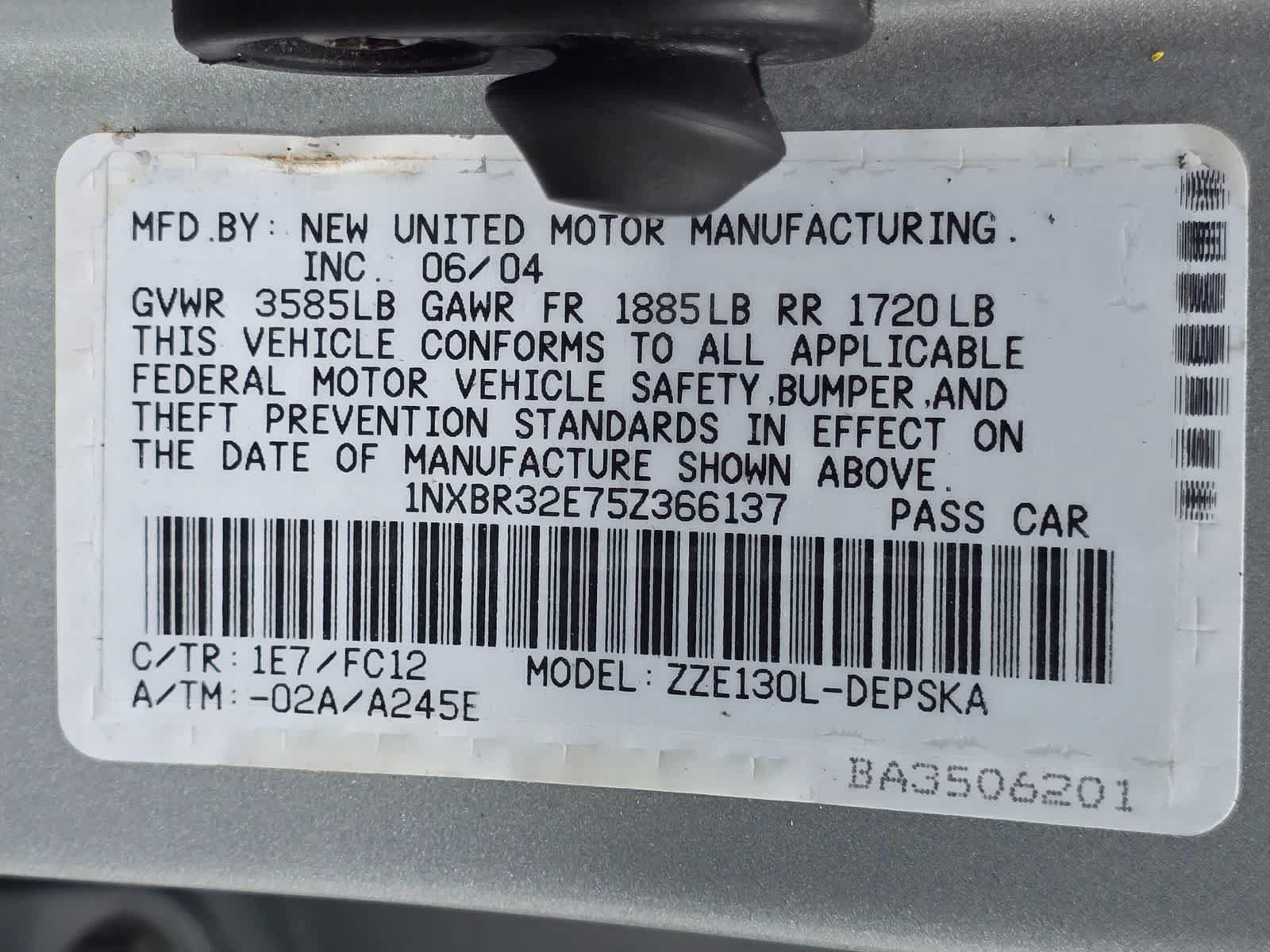 Used 2005 Toyota Corolla S w/ Extra Value Pkg 1 FWD image 29