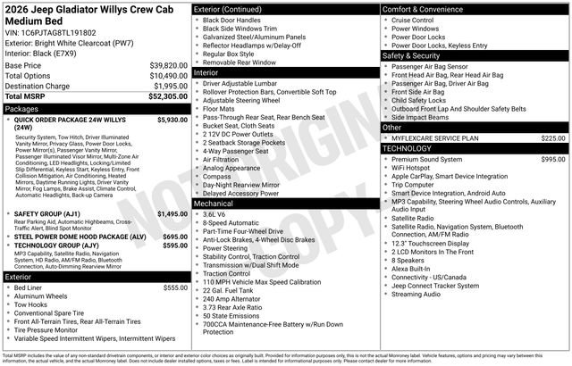 New 2026 Jeep Gladiator Sport AWD/4WD image 42