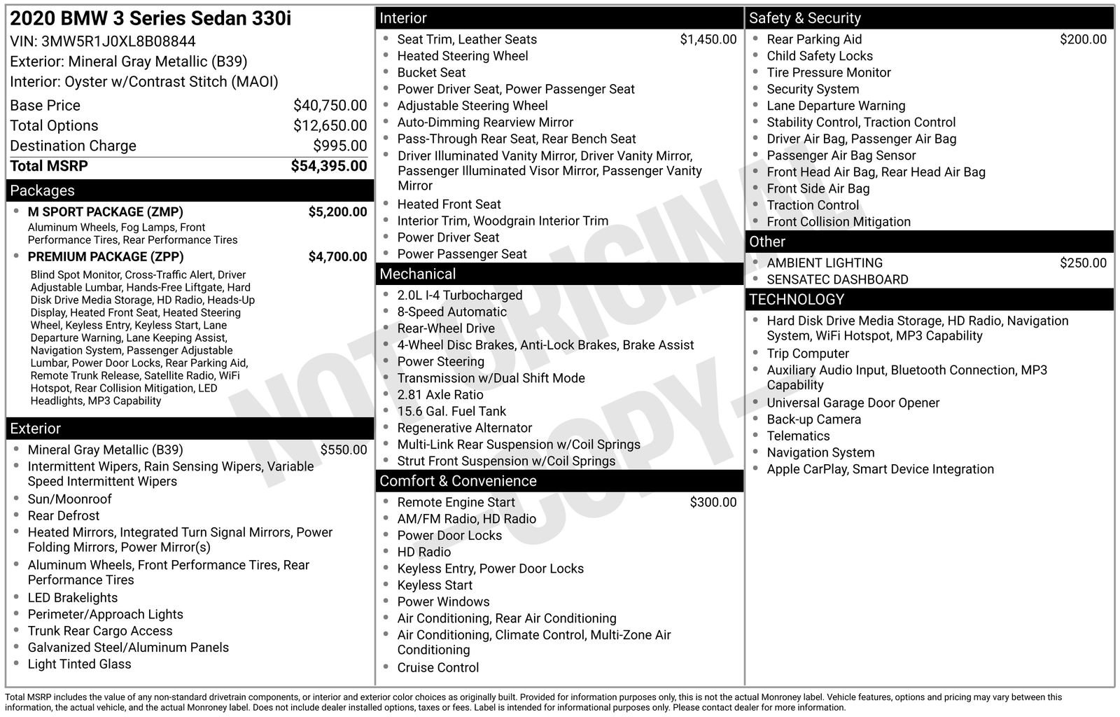 Used 2020 BMW 330i Sedan w/ M Sport Package RWD image 3