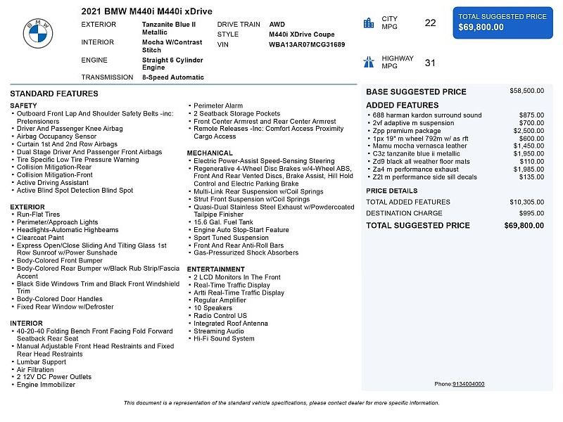 Used 2021 BMW 440i xDrive Coupe w/ Premium Package AWD/4WD image 2