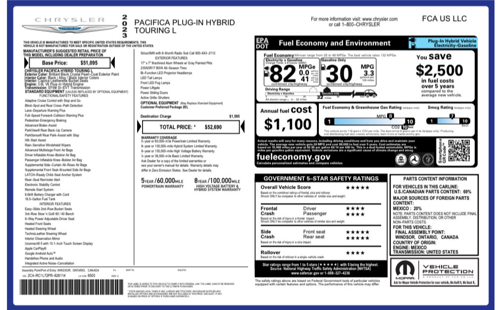 Used 2023 Chrysler Pacifica Touring-L FWD image 5