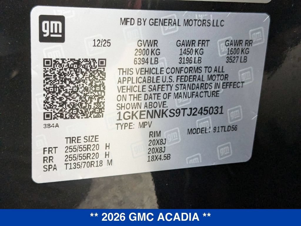 New 2026 GMC Acadia Elevation w/ Elevation Premium Package AWD/4WD image 37