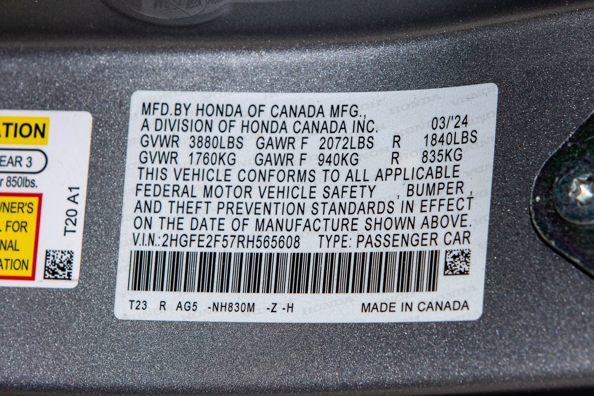 Certified 2024 Honda Civic Sport image 32