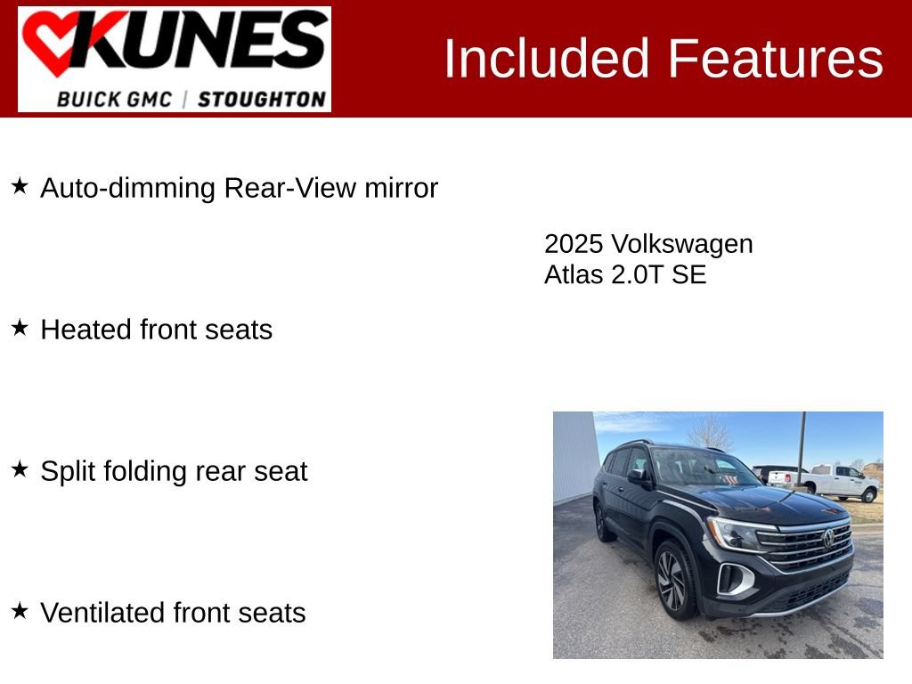 Used 2025 Volkswagen Atlas SE AWD/4WD image 3